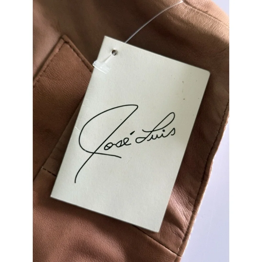 Jose Luis NWT Mens‎ Leather Vest 42R Brown Buttons Western Cowboy